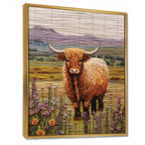 Highland Cow Embroidery - Cow Wall Decor