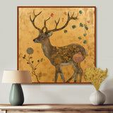 Majestic Dear Vintage Asian Gold - Deer Wall Art Prints
