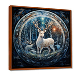 Celestial Deer With Antlers In Enchanted Forest - Deer Home Decor Art
