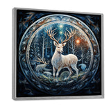 Celestial Deer With Antlers In Enchanted Forest - Deer Home Decor Art