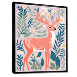 Graphic Deer In Forest - Deer Wall Art Prints