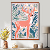 Graphic Deer In Forest - Deer Wall Art Prints