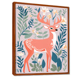 Graphic Deer In Forest - Deer Wall Art Prints