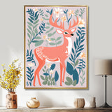 Graphic Deer In Forest - Deer Wall Art Prints
