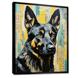 Collage Portrait Of German Shepherd - Dog German Sheperd Large Canvas Wall Art