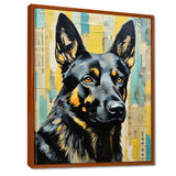 Collage Portrait Of German Shepherd - Dog German Sheperd Large Canvas Wall Art