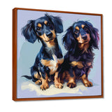 Portrait Of Two Adorable Dachshunds - Dog Dachshund Living Room Wall Art
