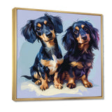 Portrait Of Two Adorable Dachshunds - Dog Dachshund Living Room Wall Art