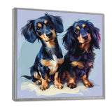 Portrait Of Two Adorable Dachshunds - Dog Dachshund Living Room Wall Art
