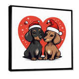 Cute Dachshund Love - Dog Dachshund Canvas Wall Art