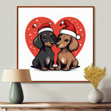 Cute Dachshund Love - Dog Dachshund Canvas Wall Art