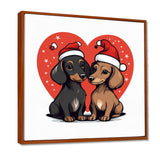 Cute Dachshund Love - Dog Dachshund Canvas Wall Art