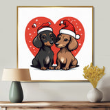 Cute Dachshund Love - Dog Dachshund Canvas Wall Art