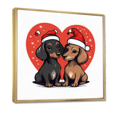 Cute Dachshund Love - Dog Dachshund Canvas Wall Art