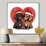 Cute Dachshund Love - Dog Dachshund Canvas Wall Art
