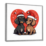 Cute Dachshund Love - Dog Dachshund Canvas Wall Art