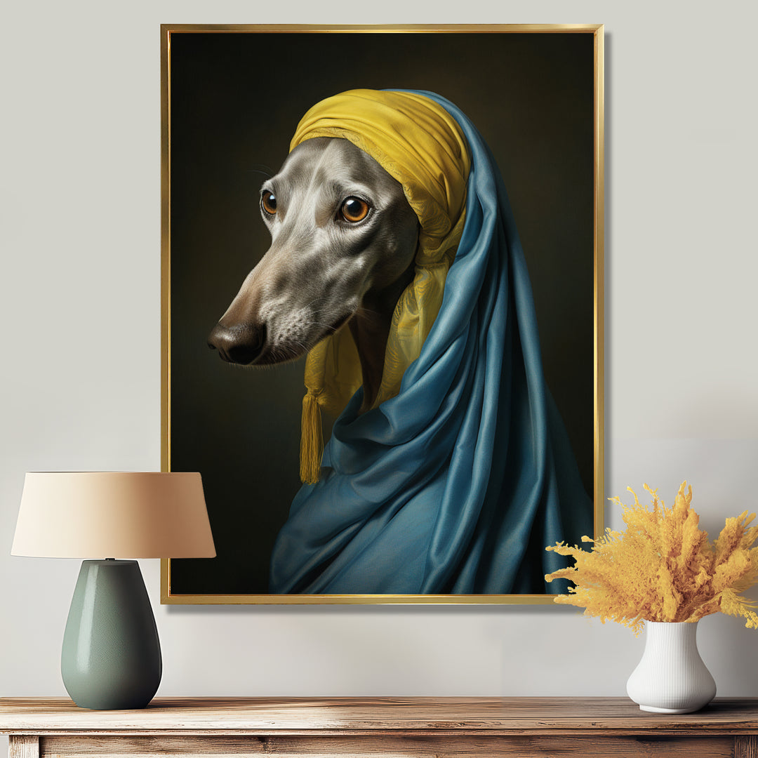 Elegant Portrait Of Greyhound - Dog Wall Art Prints