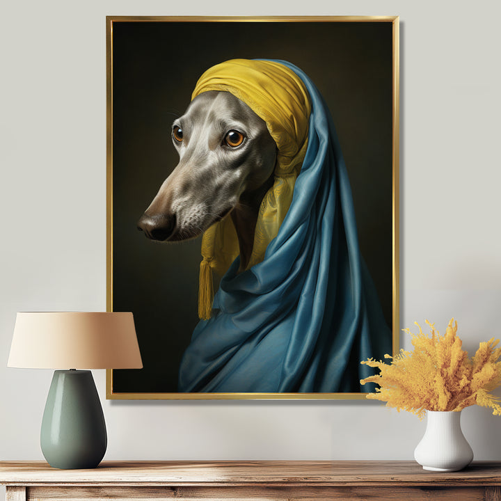 Elegant Portrait Of Greyhound - Dog Wall Art Prints