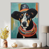 Painting Of Doberman With Black Hat - Dog Doberman Wall Art Prints