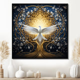 Celestial Dove Bringing Peace - Dove Large Canvas Wall Art