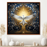 Celestial Dove Bringing Peace - Dove Large Canvas Wall Art