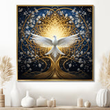 Celestial Dove Bringing Peace - Dove Large Canvas Wall Art
