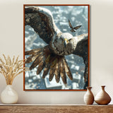 Majestic Eagle Roaming The Winter Sky - Eagle Wall Decor
