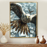 Majestic Eagle Roaming The Winter Sky - Eagle Wall Decor