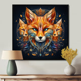Portrait Of Majestic Magical Fox - Fox Large Canvas Wall Art