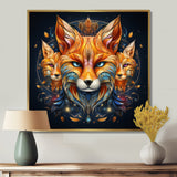 Portrait Of Majestic Magical Fox - Fox Large Canvas Wall Art