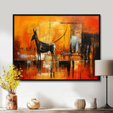 Gazelle In African Savanne - Leopard Canvas Wall Art