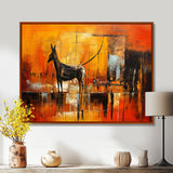 Gazelle In African Savanne - Leopard Canvas Wall Art