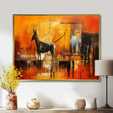 Gazelle In African Savanne - Leopard Canvas Wall Art