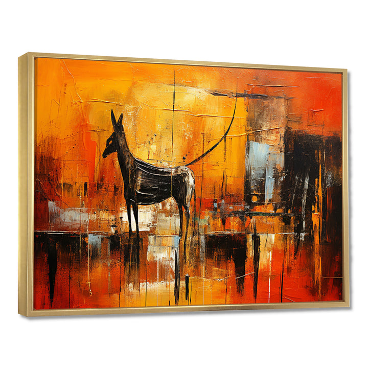 Gazelle In African Savanne - Leopard Canvas Wall Art
