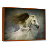 White Dancer With White Horse - Horse Wall Art Prints