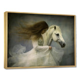 White Dancer With White Horse - Horse Wall Art Prints