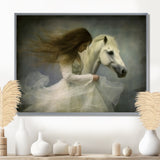 White Dancer With White Horse - Horse Wall Art Prints