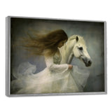 White Dancer With White Horse - Horse Wall Art Prints