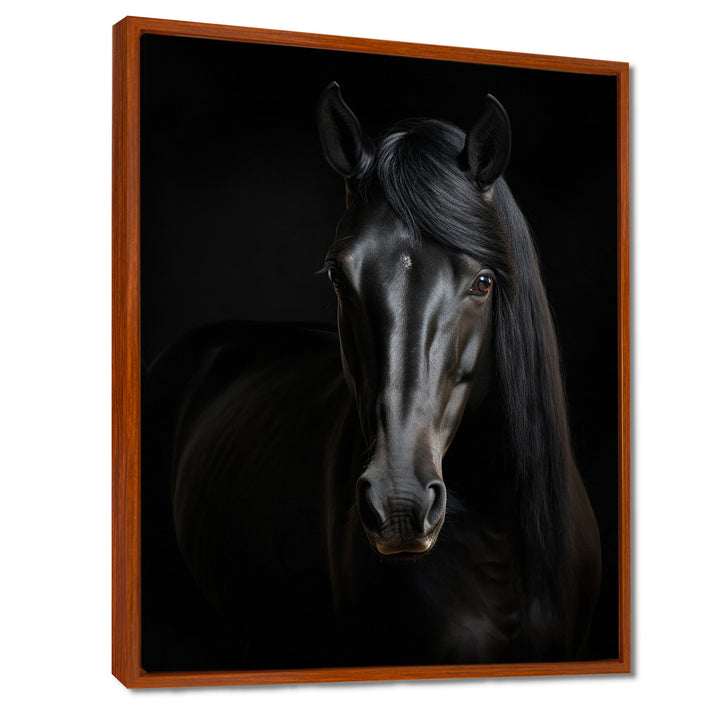 Portrait Of A Gracious Black Horse - Black Horse Wall Art