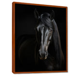 Portrait Of A Gracious Black Horse - Black Horse Wall Art
