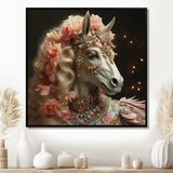 Gracious Horse Retro Glam - Horse Large Canvas Wall Art
