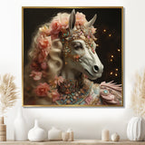 Gracious Horse Retro Glam - Horse Large Canvas Wall Art