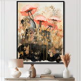 Pink Jellyfish Vintage Collage - Pink Jellyfish Wall Art