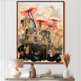 Pink Jellyfish Vintage Collage - Pink Jellyfish Wall Art