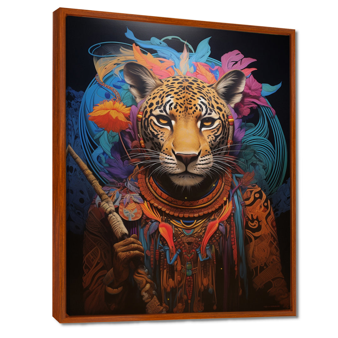 Tribe Of The Blue Leopard - Multi-Color Leopard Wall Art