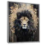 Majestic Lion Retro Collage - Lion Framed Canvas Art