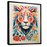 Multi-color LION GRAPHIC - Lion Bedroom Wall Art