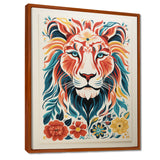 Multi-color LION GRAPHIC - Lion Bedroom Wall Art