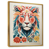 Multi-color LION GRAPHIC - Lion Bedroom Wall Art