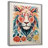 Multi-color LION GRAPHIC - Lion Bedroom Wall Art